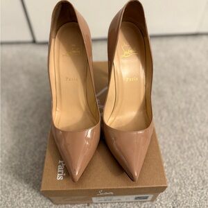 Christian Louboutin Pigalle 100 Nude Stiletto Heels